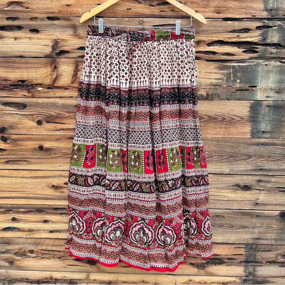 VINTAGE | Style Unlimited One Size Drawstring Bohemian Maxi Skirt